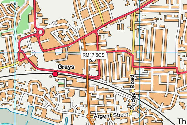 RM17 6QS map - OS VectorMap District (Ordnance Survey)