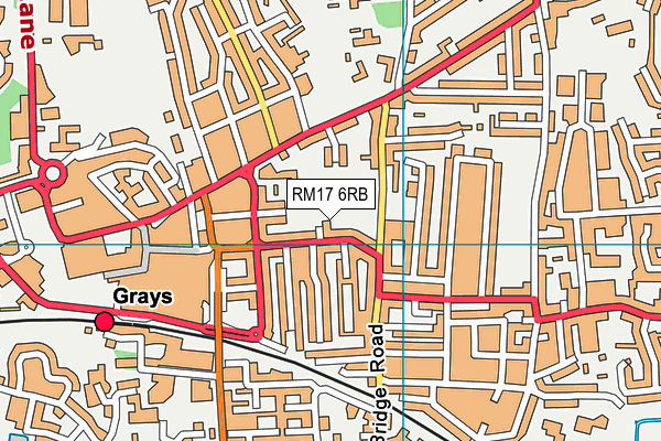 RM17 6RB map - OS VectorMap District (Ordnance Survey)