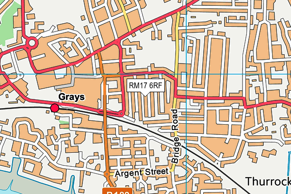 RM17 6RF map - OS VectorMap District (Ordnance Survey)