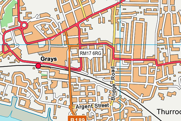 RM17 6RG map - OS VectorMap District (Ordnance Survey)