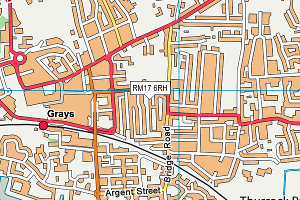 RM17 6RH map - OS VectorMap District (Ordnance Survey)