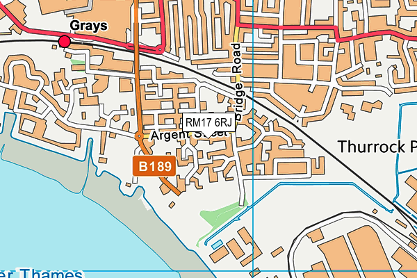 RM17 6RJ map - OS VectorMap District (Ordnance Survey)