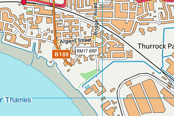 RM17 6RP map - OS VectorMap District (Ordnance Survey)