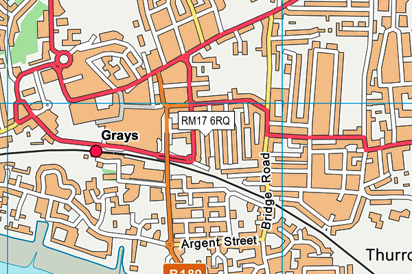 RM17 6RQ map - OS VectorMap District (Ordnance Survey)