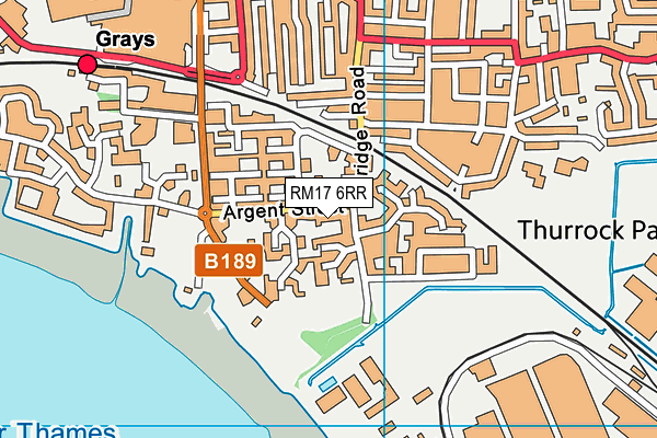 RM17 6RR map - OS VectorMap District (Ordnance Survey)