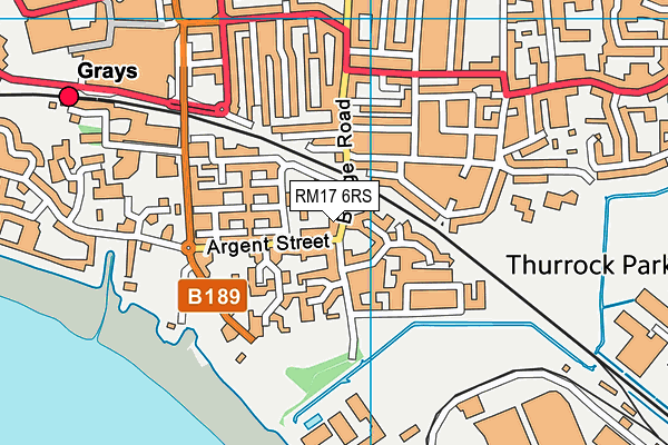 RM17 6RS map - OS VectorMap District (Ordnance Survey)