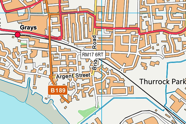 RM17 6RT map - OS VectorMap District (Ordnance Survey)