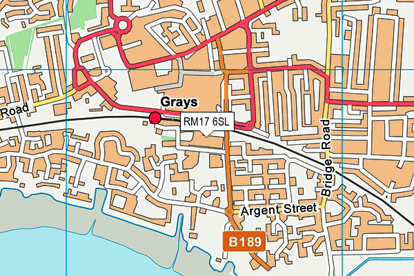 RM17 6SL map - OS VectorMap District (Ordnance Survey)