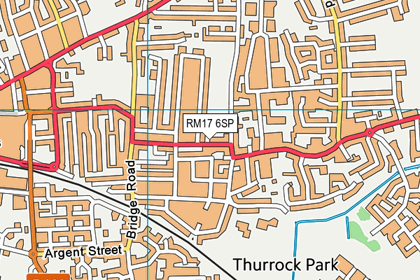 RM17 6SP map - OS VectorMap District (Ordnance Survey)