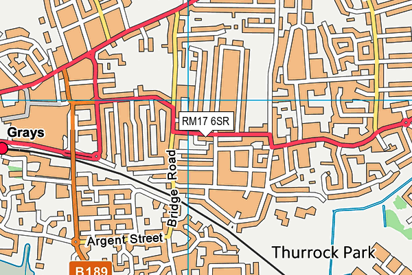 RM17 6SR map - OS VectorMap District (Ordnance Survey)