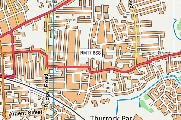 RM17 6SS map - OS VectorMap District (Ordnance Survey)