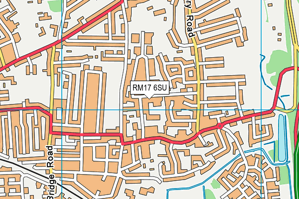 RM17 6SU map - OS VectorMap District (Ordnance Survey)