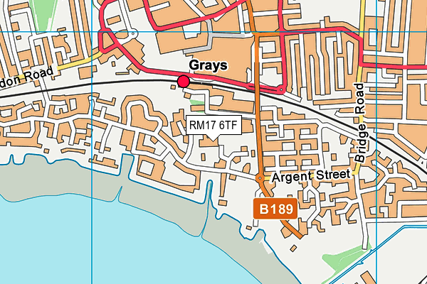 RM17 6TF map - OS VectorMap District (Ordnance Survey)