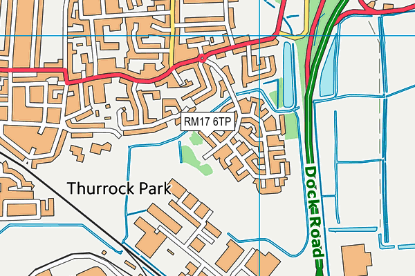 RM17 6TP map - OS VectorMap District (Ordnance Survey)