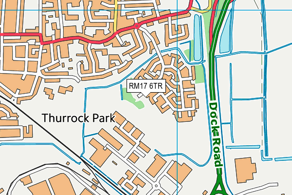 RM17 6TR map - OS VectorMap District (Ordnance Survey)