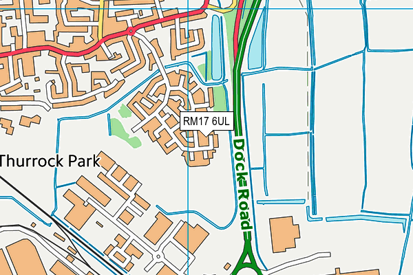 RM17 6UL map - OS VectorMap District (Ordnance Survey)