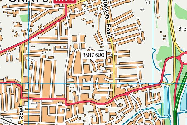 RM17 6UQ map - OS VectorMap District (Ordnance Survey)