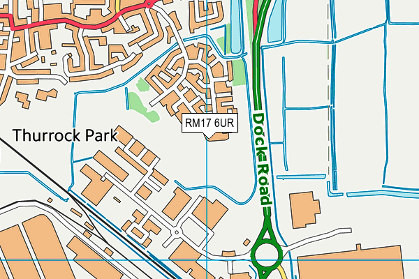 RM17 6UR map - OS VectorMap District (Ordnance Survey)