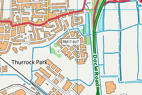 RM17 6UT map - OS VectorMap District (Ordnance Survey)
