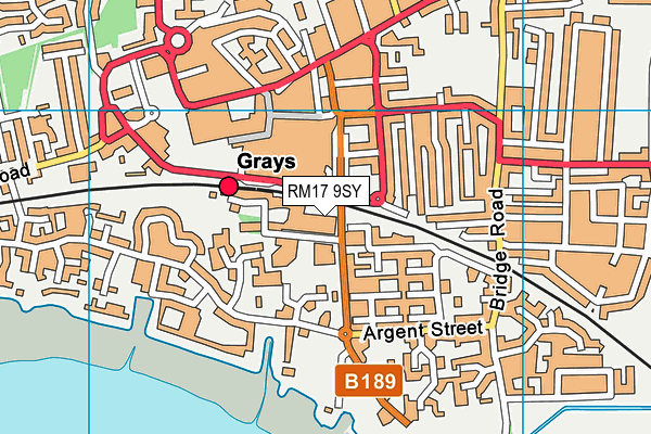 RM17 9SY map - OS VectorMap District (Ordnance Survey)