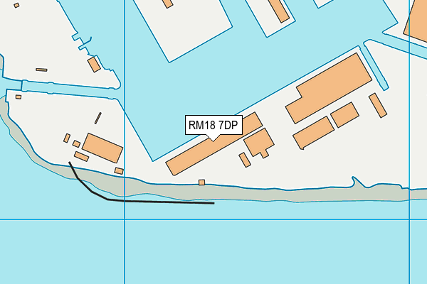 RM18 7DP map - OS VectorMap District (Ordnance Survey)