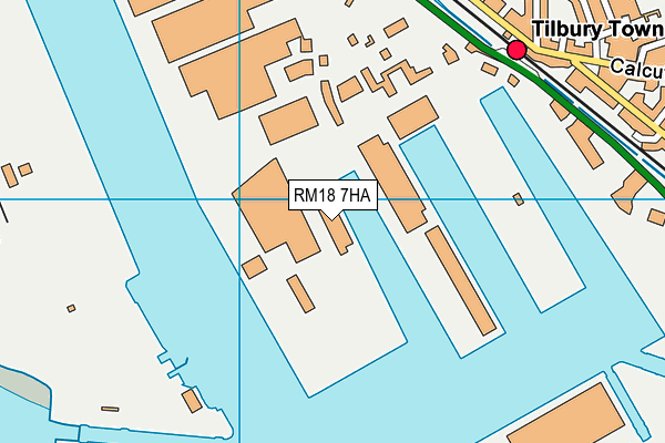 RM18 7HA map - OS VectorMap District (Ordnance Survey)