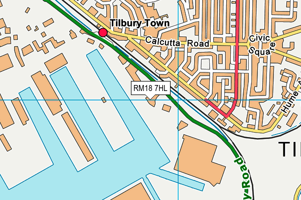 RM18 7HL map - OS VectorMap District (Ordnance Survey)