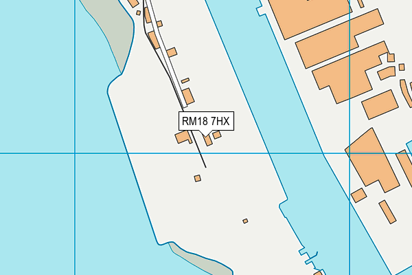 RM18 7HX map - OS VectorMap District (Ordnance Survey)