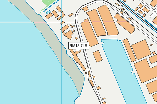 RM18 7LR map - OS VectorMap District (Ordnance Survey)