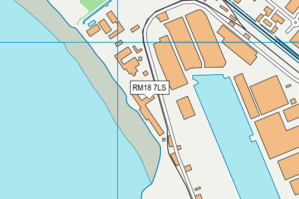 RM18 7LS map - OS VectorMap District (Ordnance Survey)