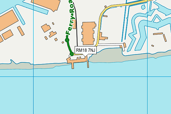 RM18 7NJ map - OS VectorMap District (Ordnance Survey)