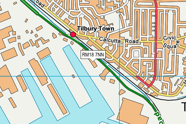 RM18 7NN map - OS VectorMap District (Ordnance Survey)