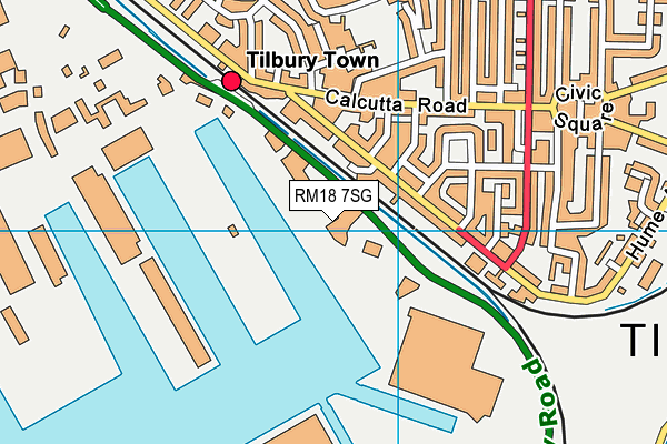 RM18 7SG map - OS VectorMap District (Ordnance Survey)