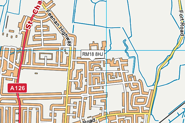 Tilbury Pioneer Academy map (RM18 8HJ) - OS VectorMap District (Ordnance Survey)