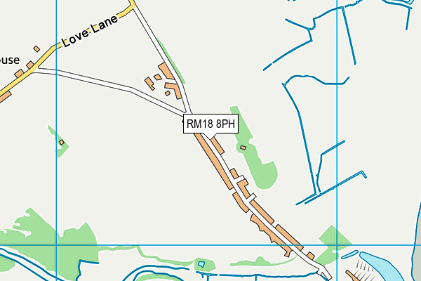RM18 8PH map - OS VectorMap District (Ordnance Survey)