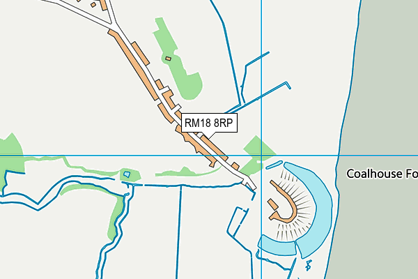 RM18 8RP map - OS VectorMap District (Ordnance Survey)