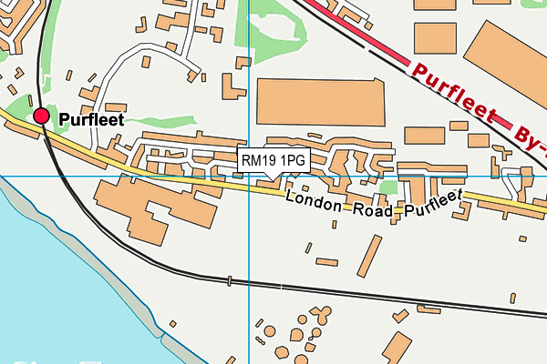 RM19 1PG map - OS VectorMap District (Ordnance Survey)