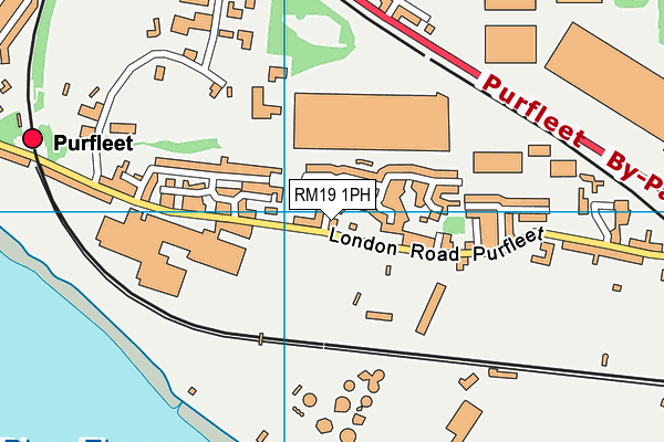 RM19 1PH map - OS VectorMap District (Ordnance Survey)