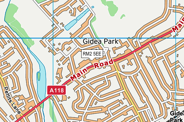 RM2 5EE map - OS VectorMap District (Ordnance Survey)