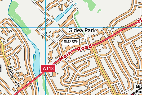 RM2 5EH map - OS VectorMap District (Ordnance Survey)