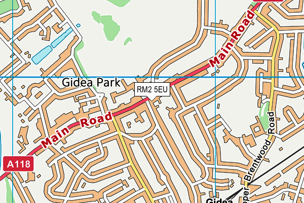 RM2 5EU map - OS VectorMap District (Ordnance Survey)