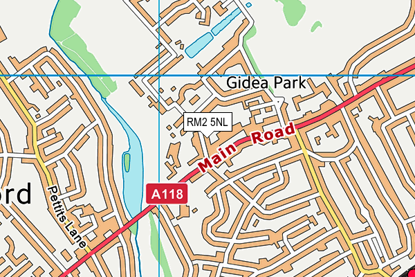 RM2 5NL map - OS VectorMap District (Ordnance Survey)