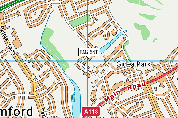RM2 5NT map - OS VectorMap District (Ordnance Survey)