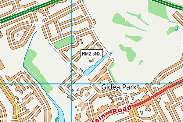 RM2 5NX map - OS VectorMap District (Ordnance Survey)