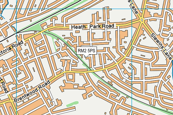 RM2 5PS map - OS VectorMap District (Ordnance Survey)