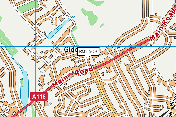 Romford Golf Club map (RM2 5QB) - OS VectorMap District (Ordnance Survey)