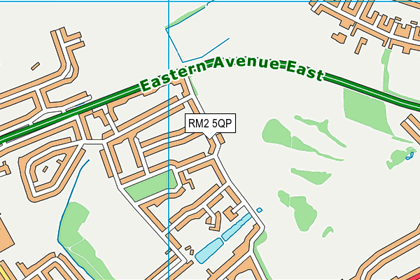 RM2 5QP map - OS VectorMap District (Ordnance Survey)