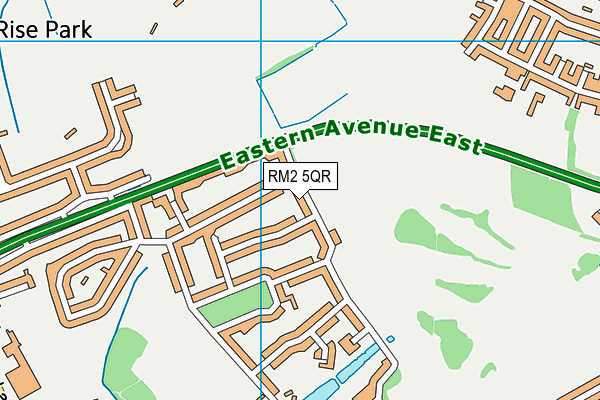 RM2 5QR map - OS VectorMap District (Ordnance Survey)