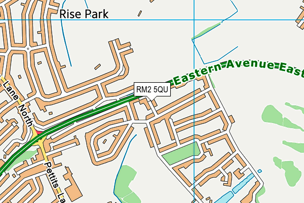 RM2 5QU map - OS VectorMap District (Ordnance Survey)