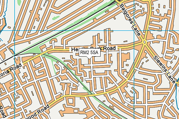 RM2 5SA map - OS VectorMap District (Ordnance Survey)